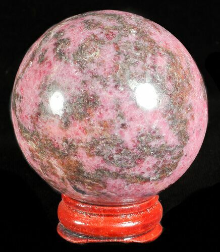 Polished Rhodonite Sphere - Madagascar #61210